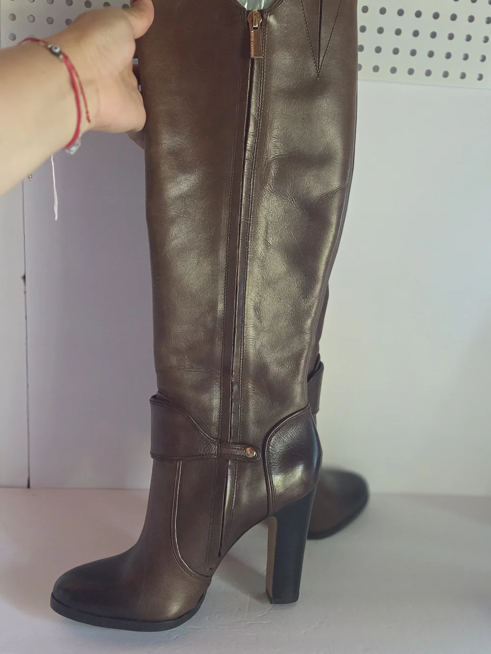 Vince Camuto Tall Brown Leather Over-the-Knee Boots